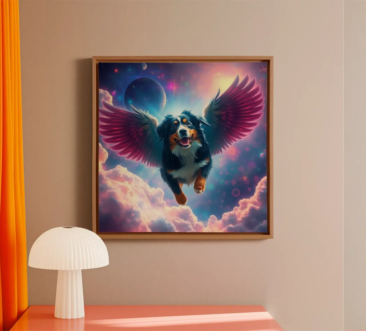 Een engel uit de hemel #68 canvas met Baklijst van Yumis.Beargang.and.Me