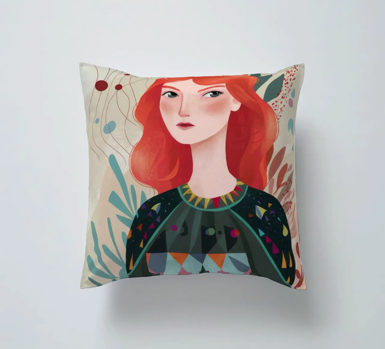 Riflessione astratta cuscino da Twilight Muse