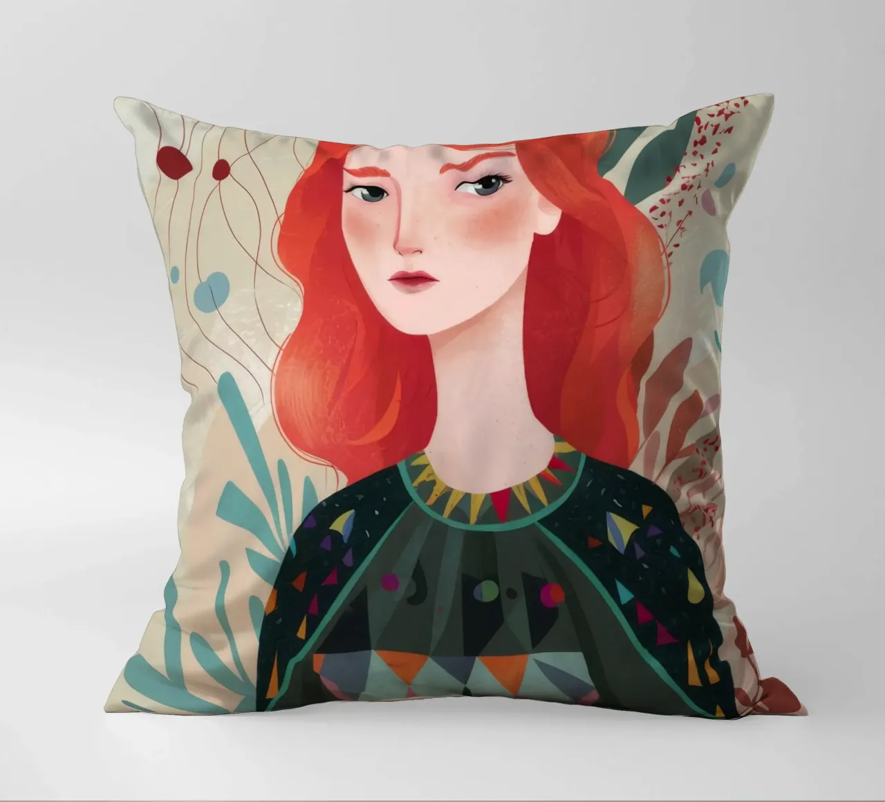 Riflessione astratta cuscino da Twilight Muse