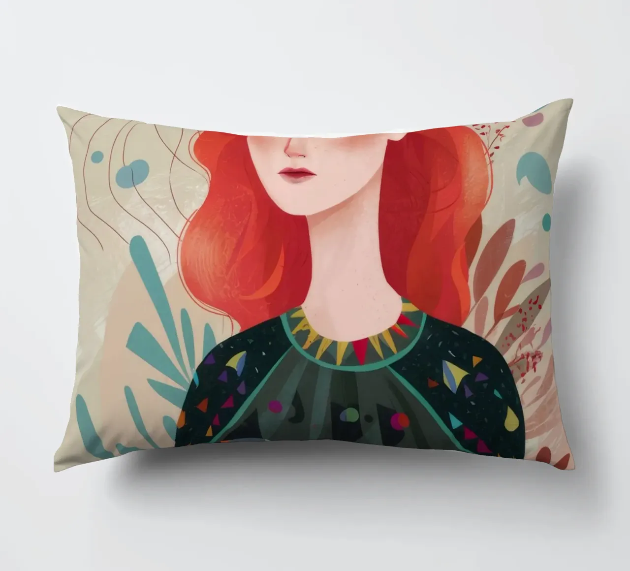 Riflessione astratta cuscino da Twilight Muse