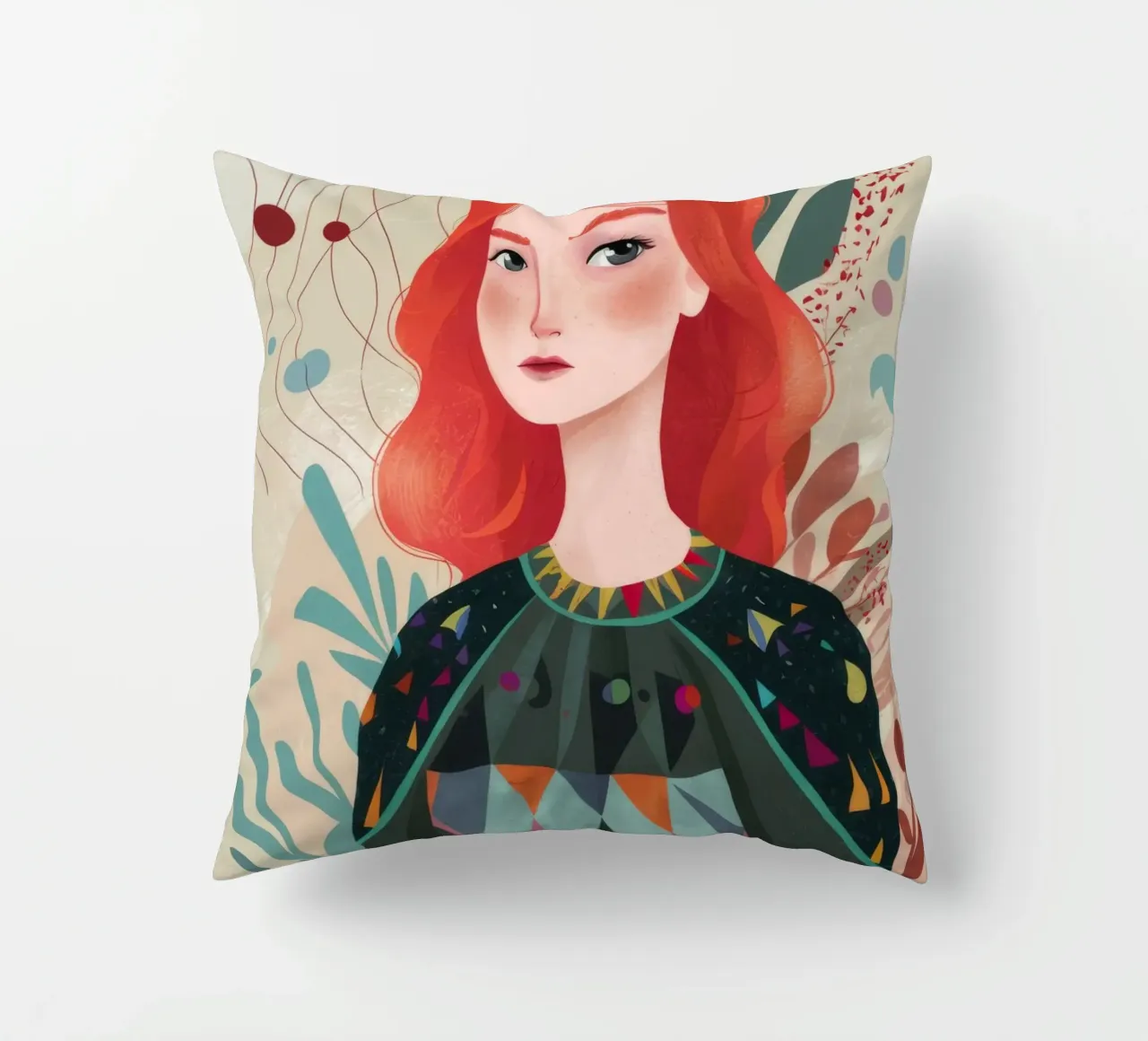 Riflessione astratta cuscino da Twilight Muse