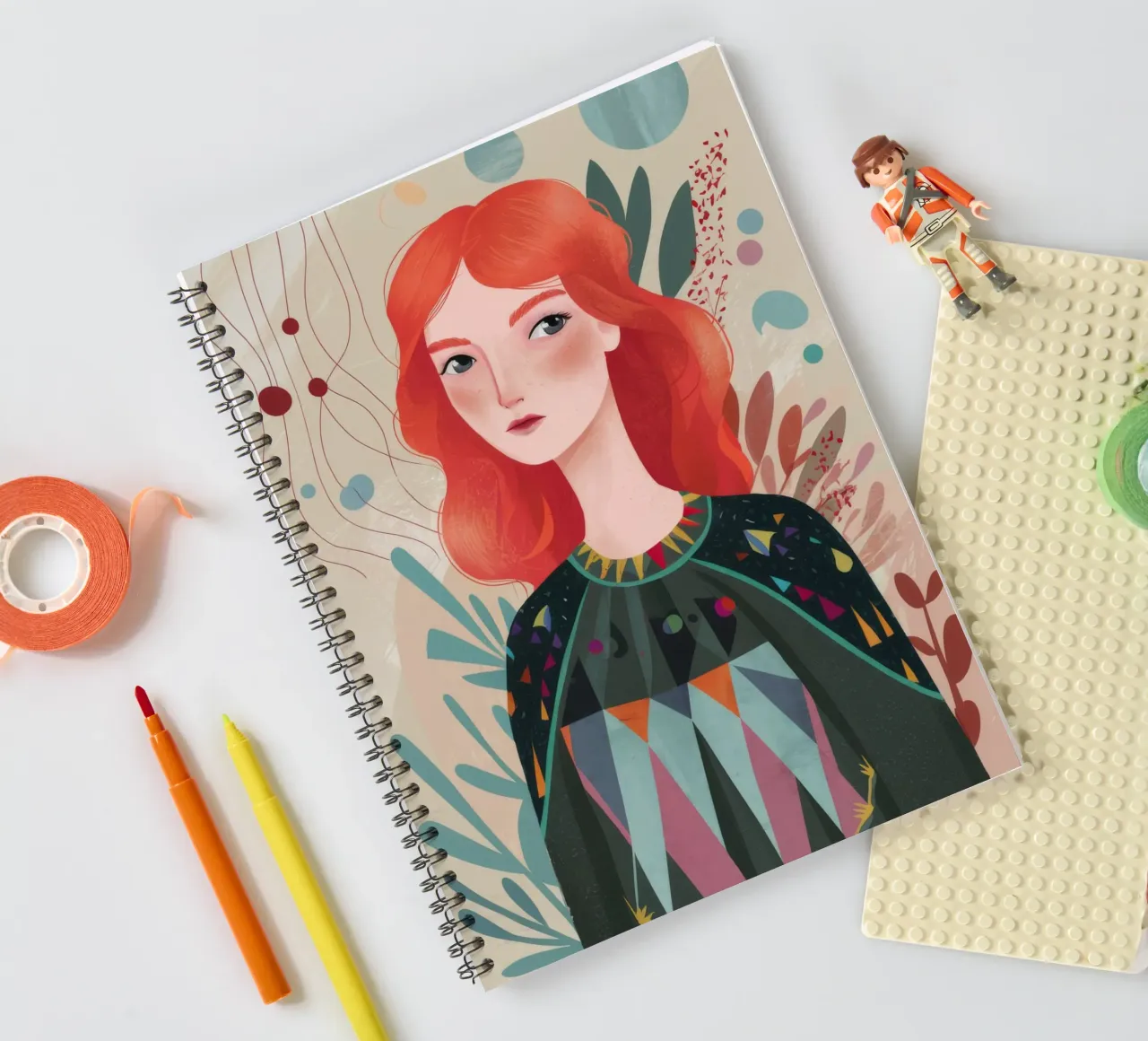 Abstract Reflection spiral notebook by Twilight Muse