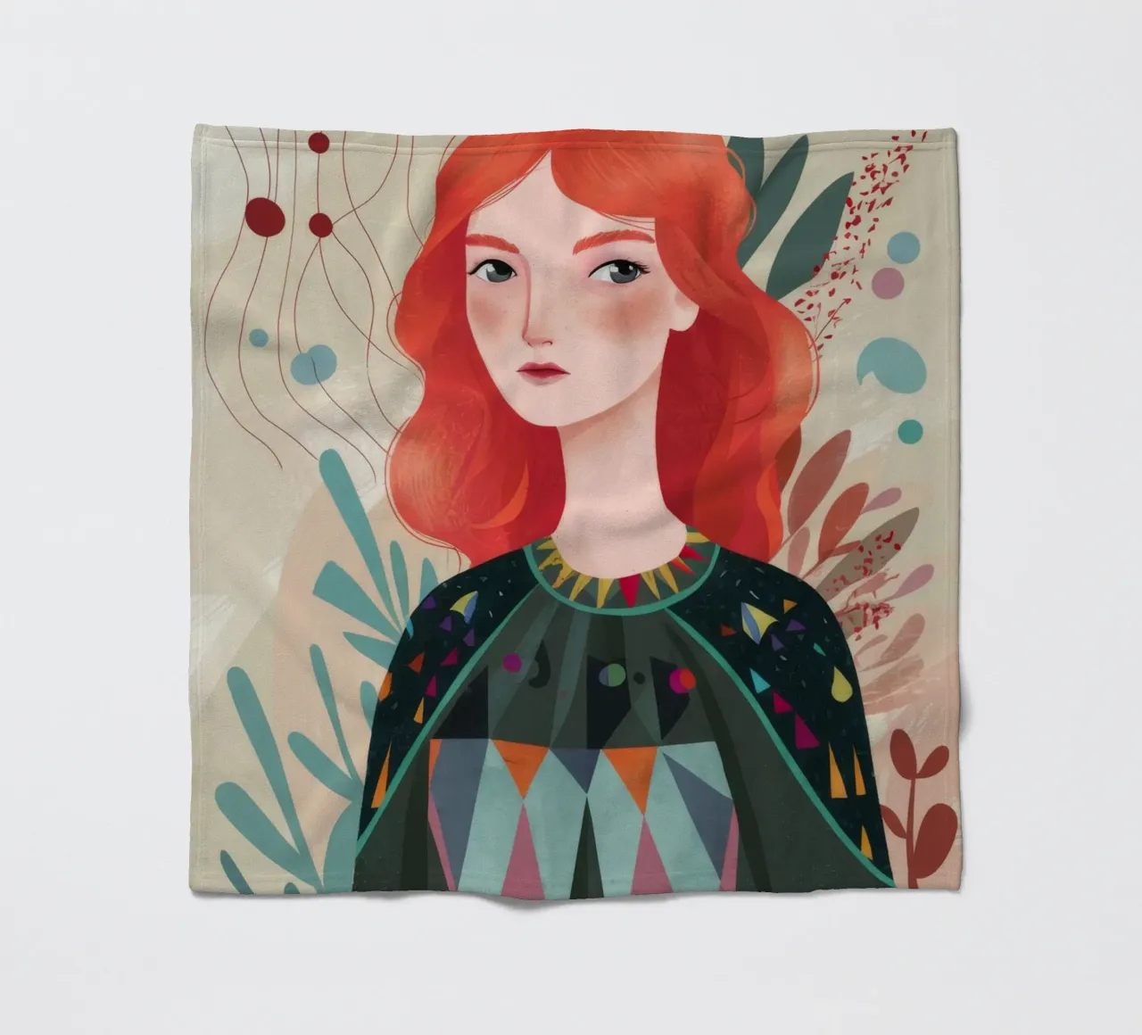 Riflessione astratta coperta in pile da Twilight Muse
