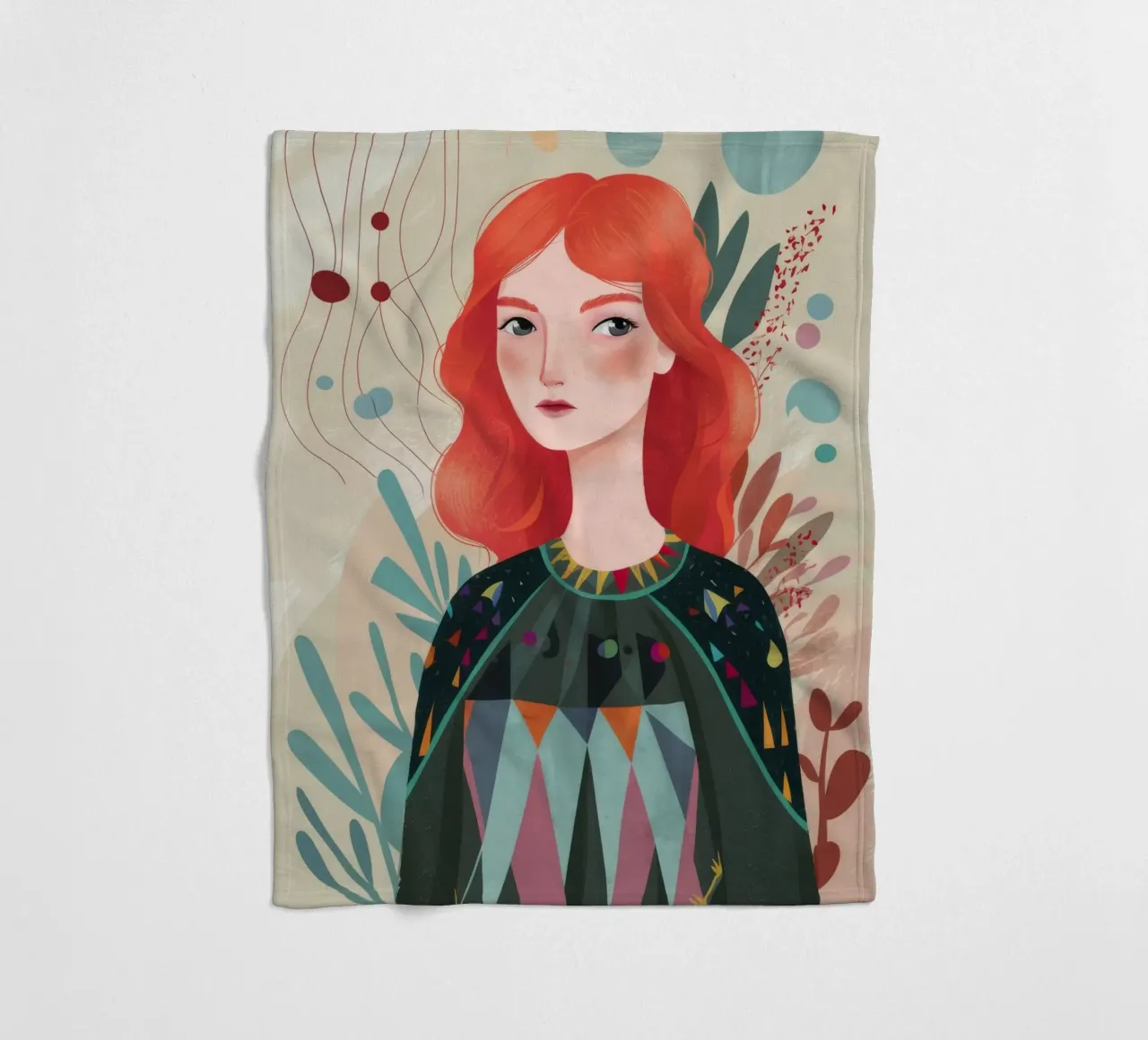 Riflessione astratta coperta in pile da Twilight Muse