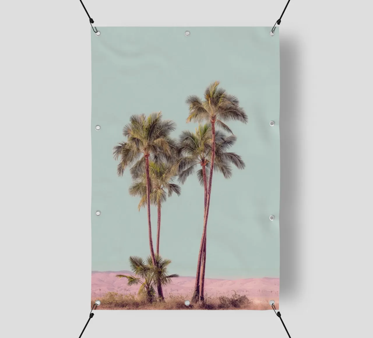 Palme in un paesaggio desertico telo in pvc da Indigo Tides Art