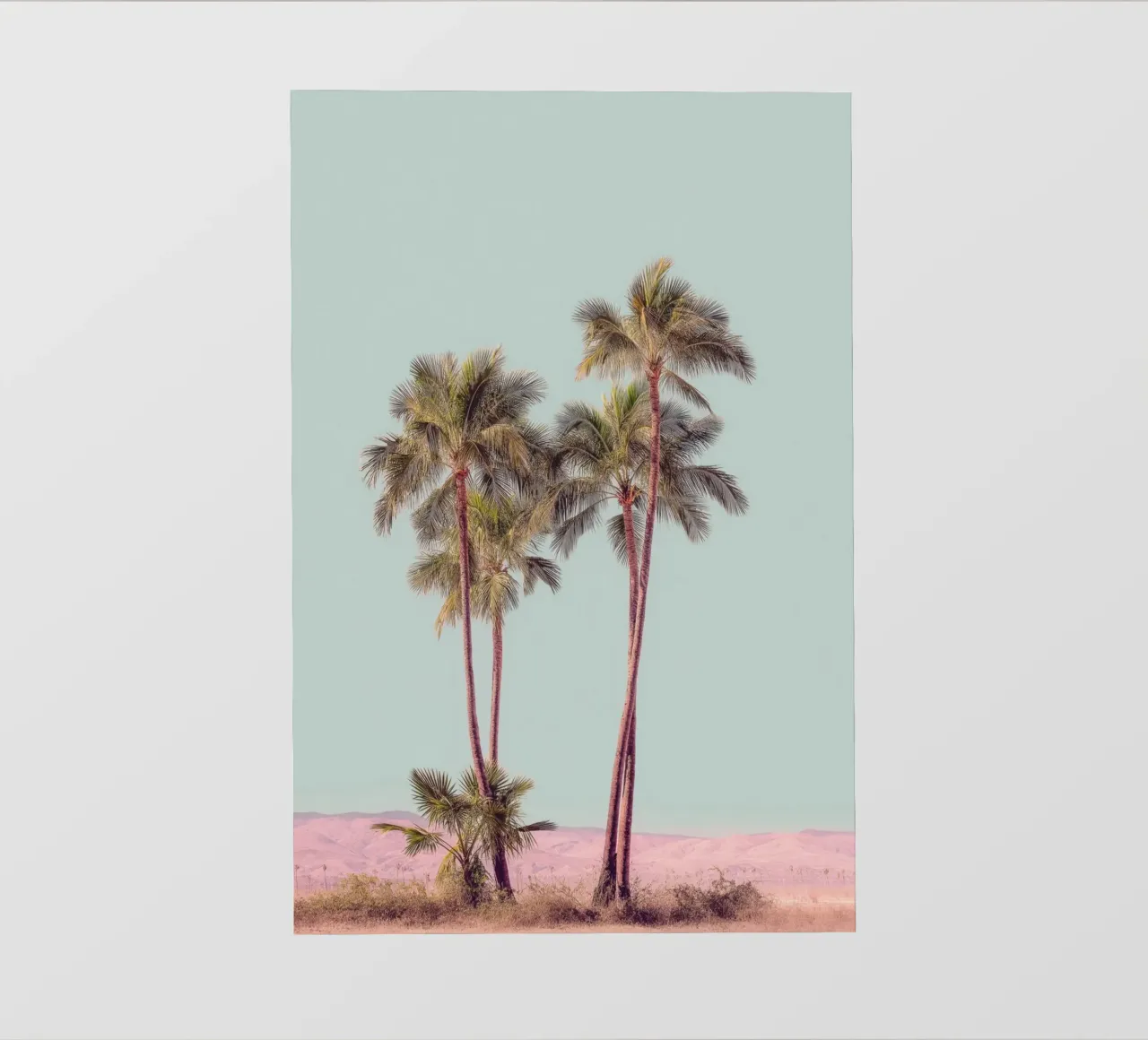 Palme in un paesaggio desertico telo in pvc da Indigo Tides Art