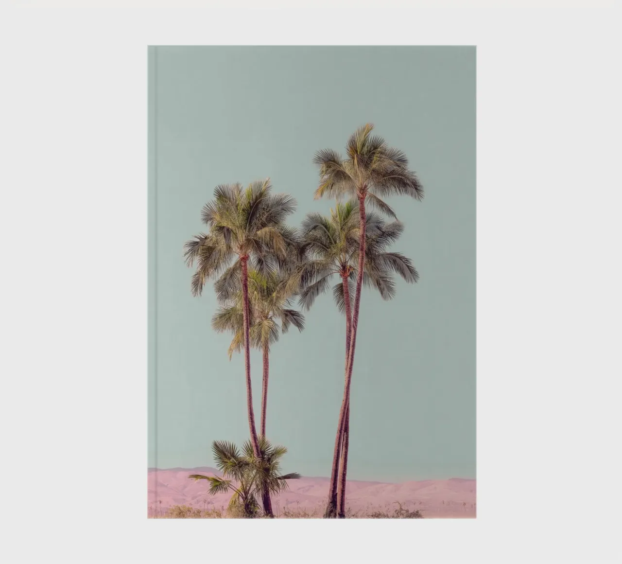 Palm Trees in Desert Landscape notebook by Indigo Tides Art