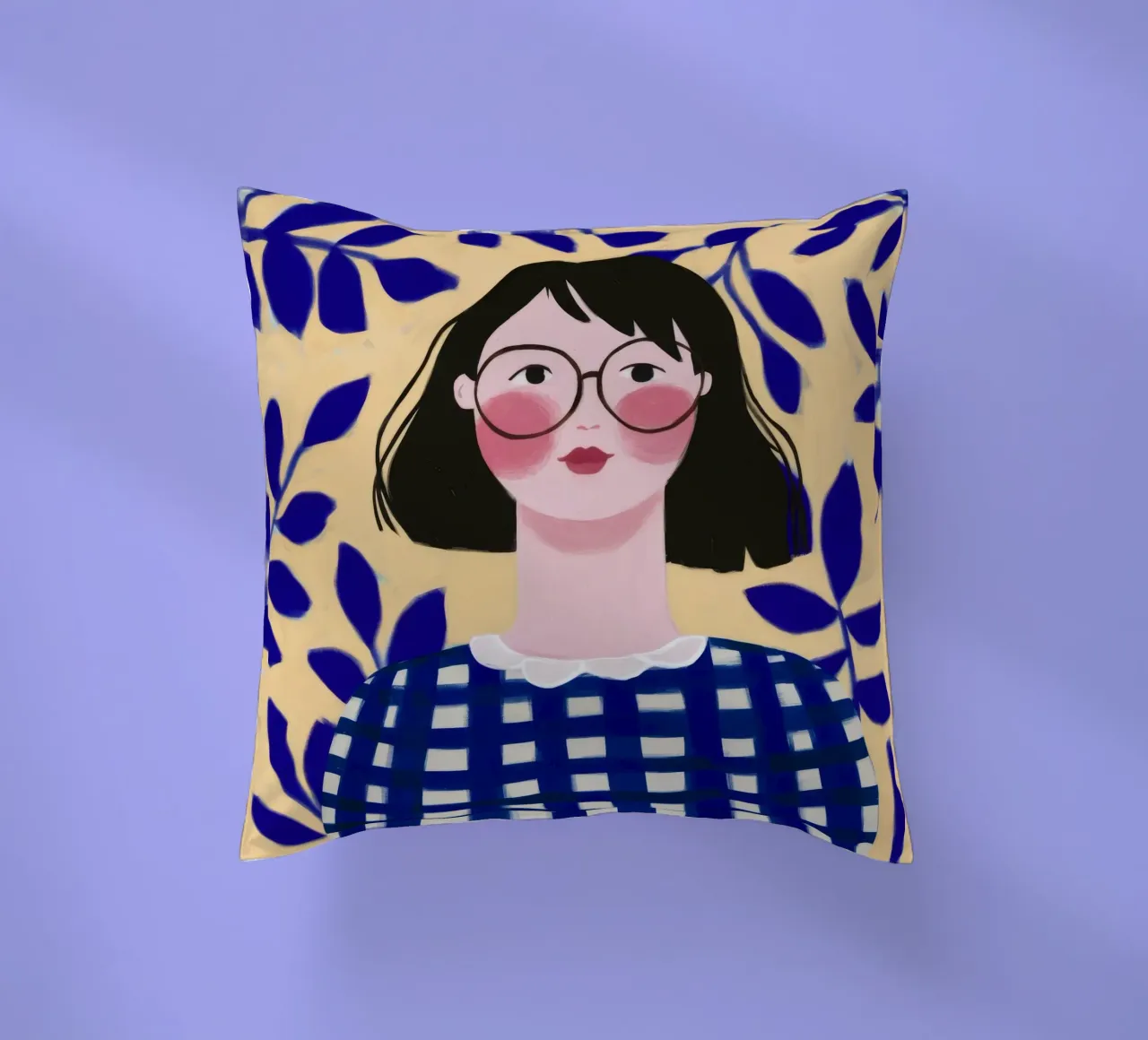 Foglie blu cuscino da Twilight Muse