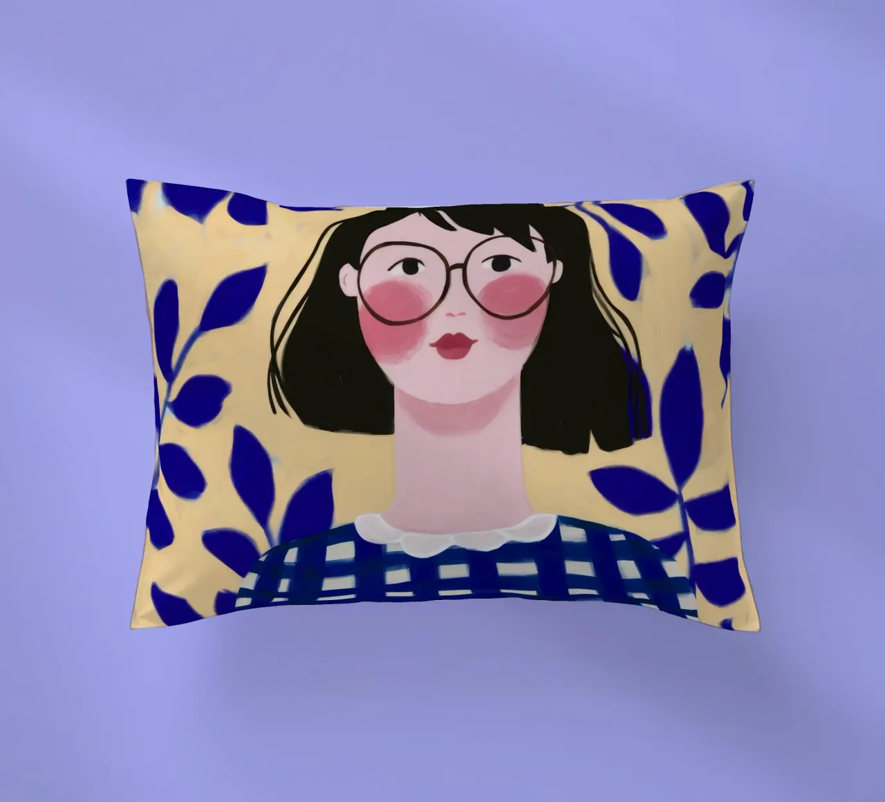 Foglie blu cuscino da Twilight Muse
