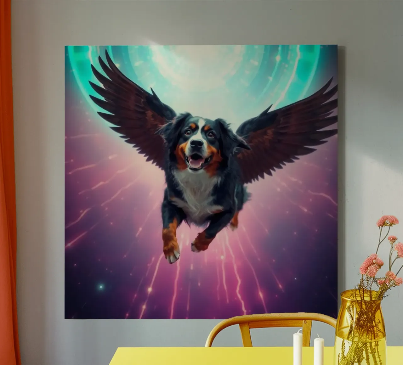 Ein Engel des Himmels #71 Leinwand mit Schattenfugenrahmen von Yumis.Beargang.and.Me