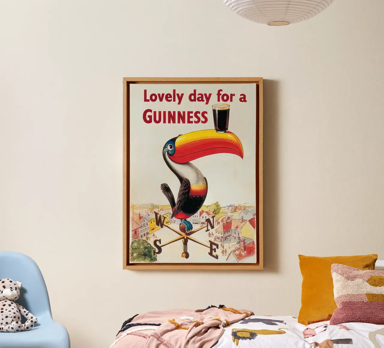 Una bella giornata per una Guinness tela con Cornice a cassetta da Danielshop