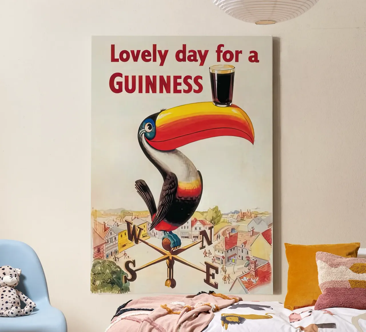 Una bella giornata per una Guinness tela con Cornice a cassetta da Danielshop