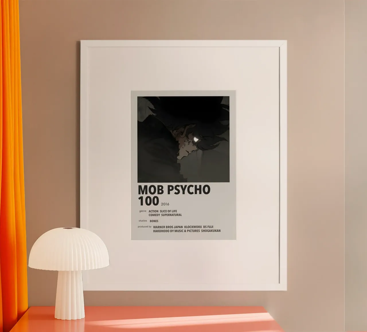 MOB PSYCHO  100  2016 poster con telaio in alluminio da Totoya