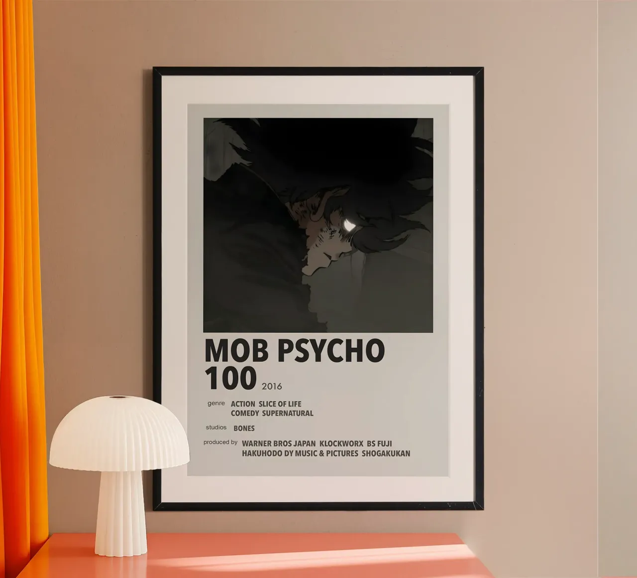 MOB PSYCHO  100  2016 poster con telaio in alluminio da Totoya
