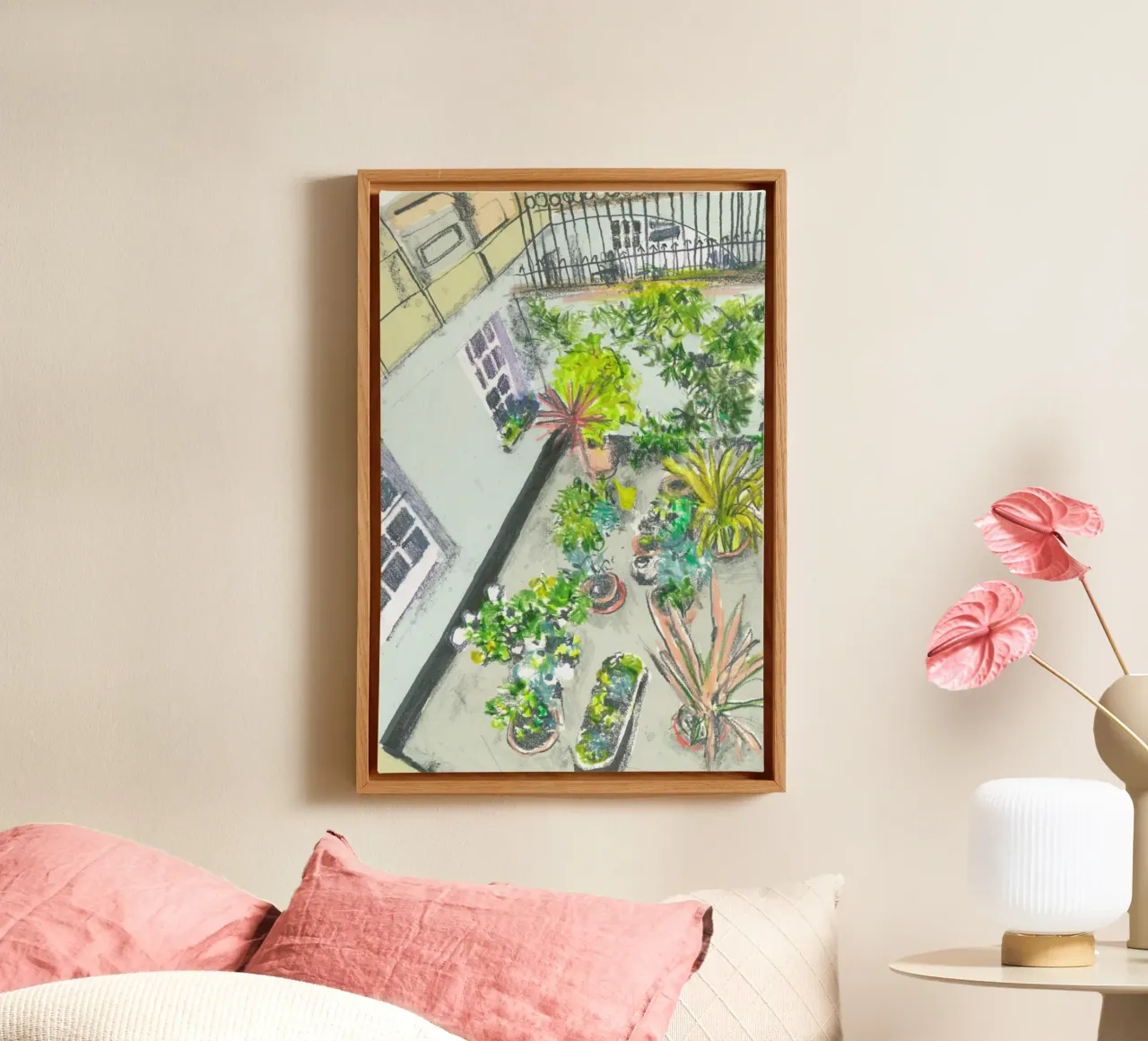Basement In Edinburgh canvas met Baklijst van Stars Above Us