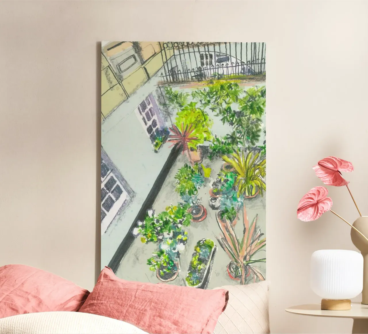 Basement In Edinburgh canvas met Baklijst van Stars Above Us