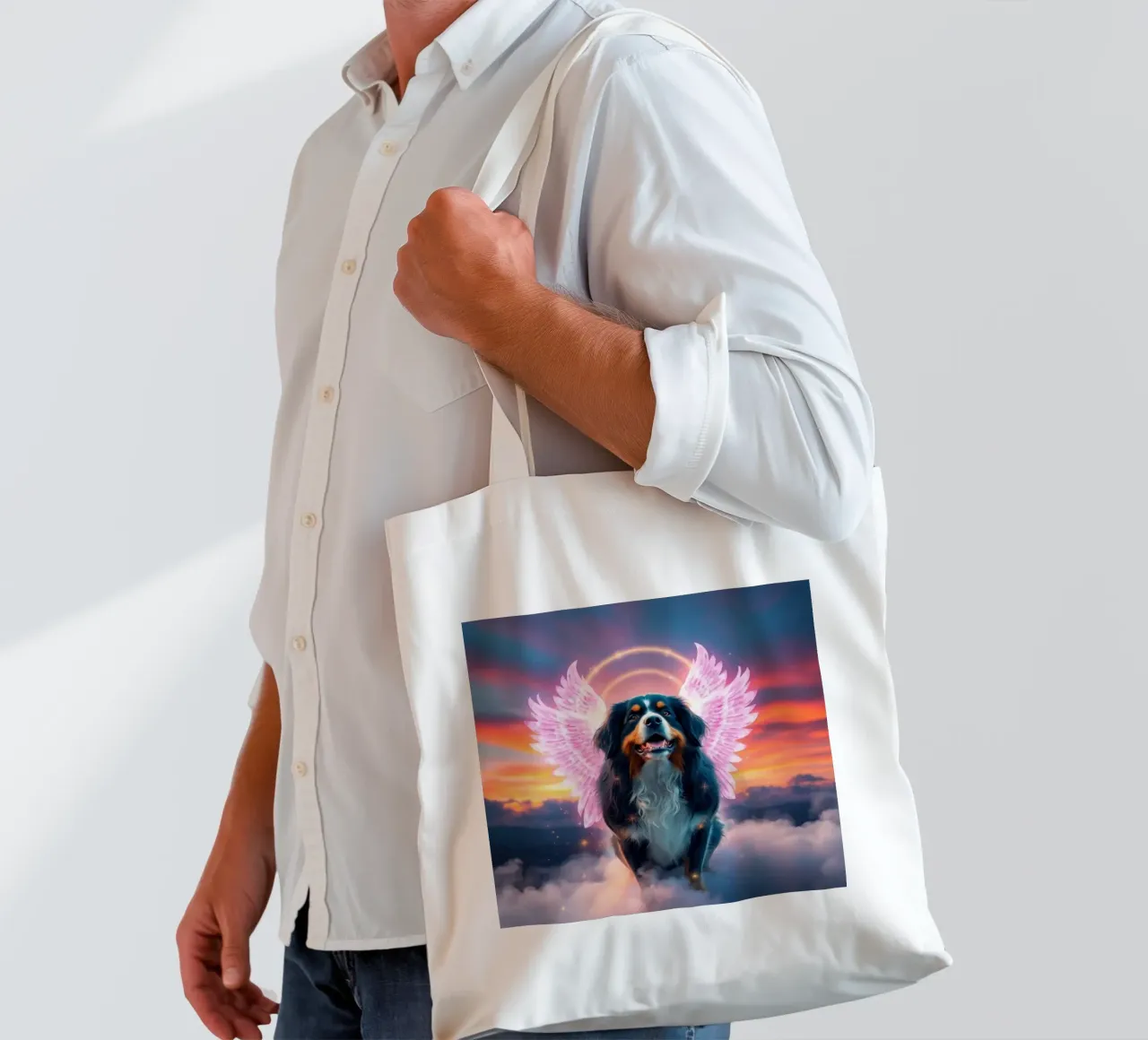 Un angelo del cielo #72 borsa in juta da Yumis.Beargang.and.Me