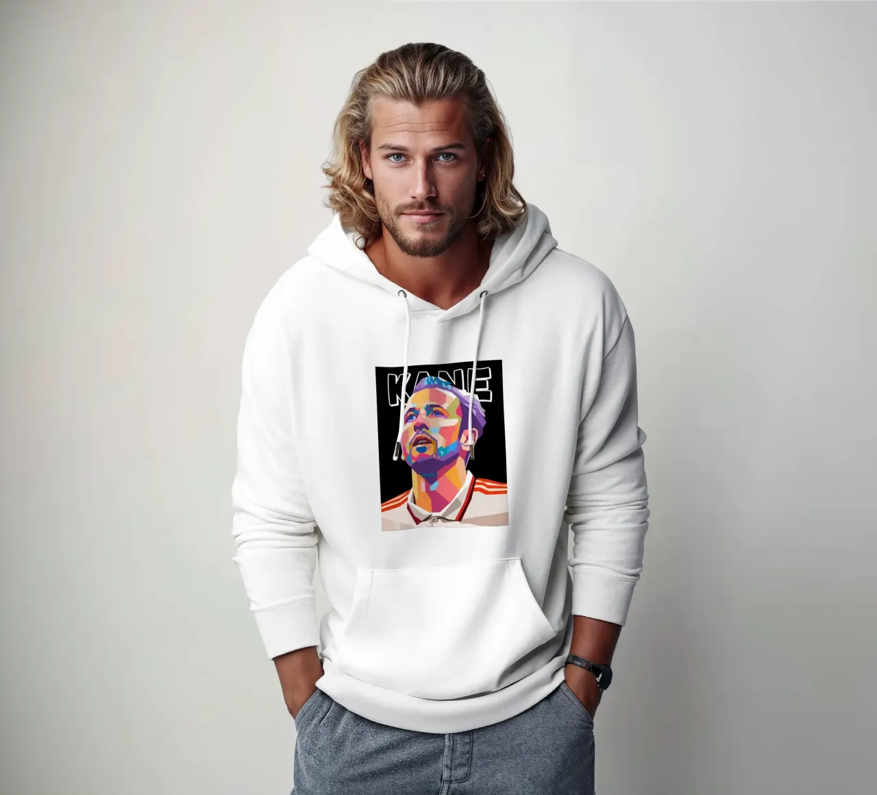Harry Kane, giocatore di calcio simbolo felpa con cappuccio da Hantamrata
