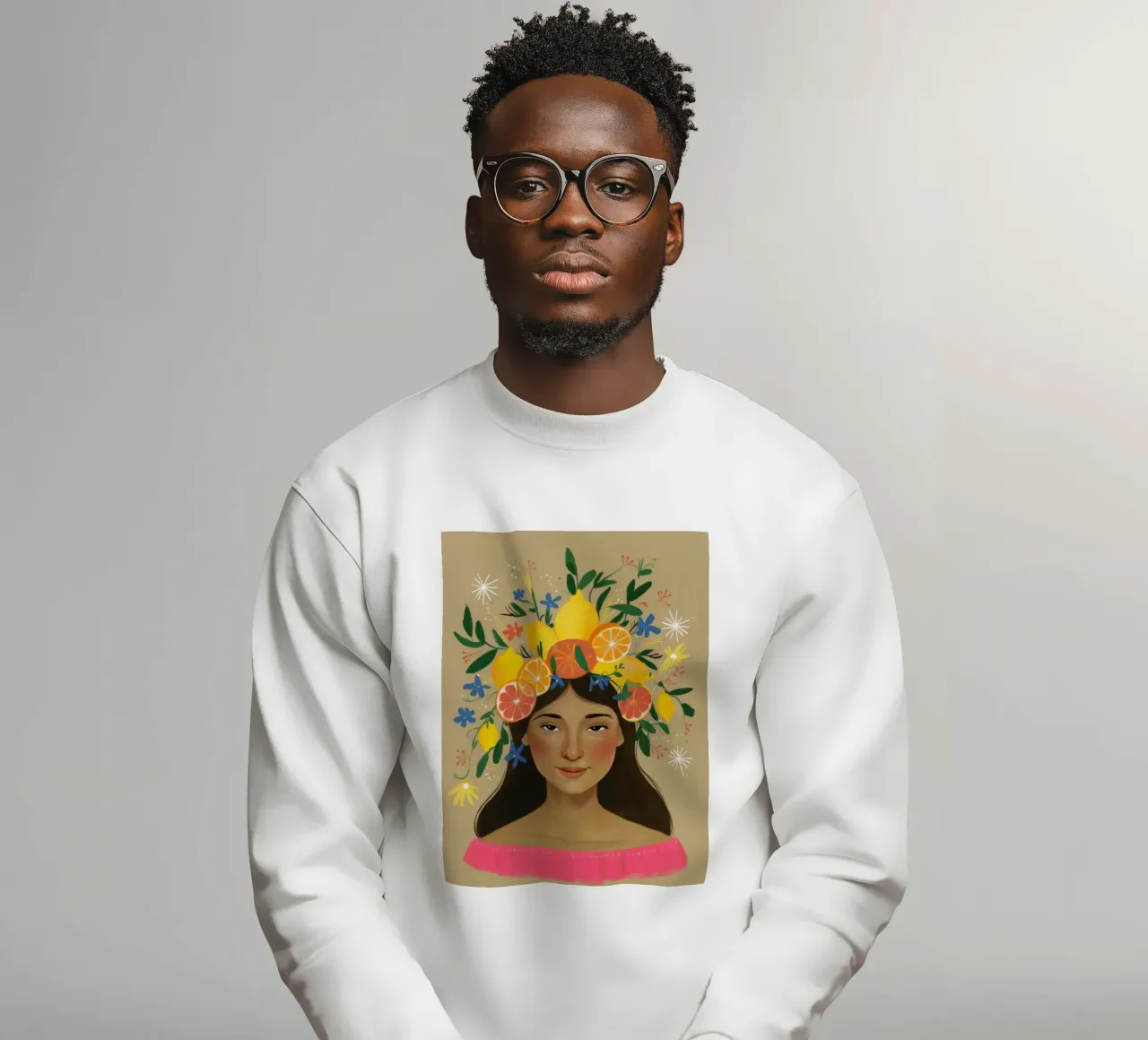 Blumige Zitruskrone Sweatshirt von Twilight Muse