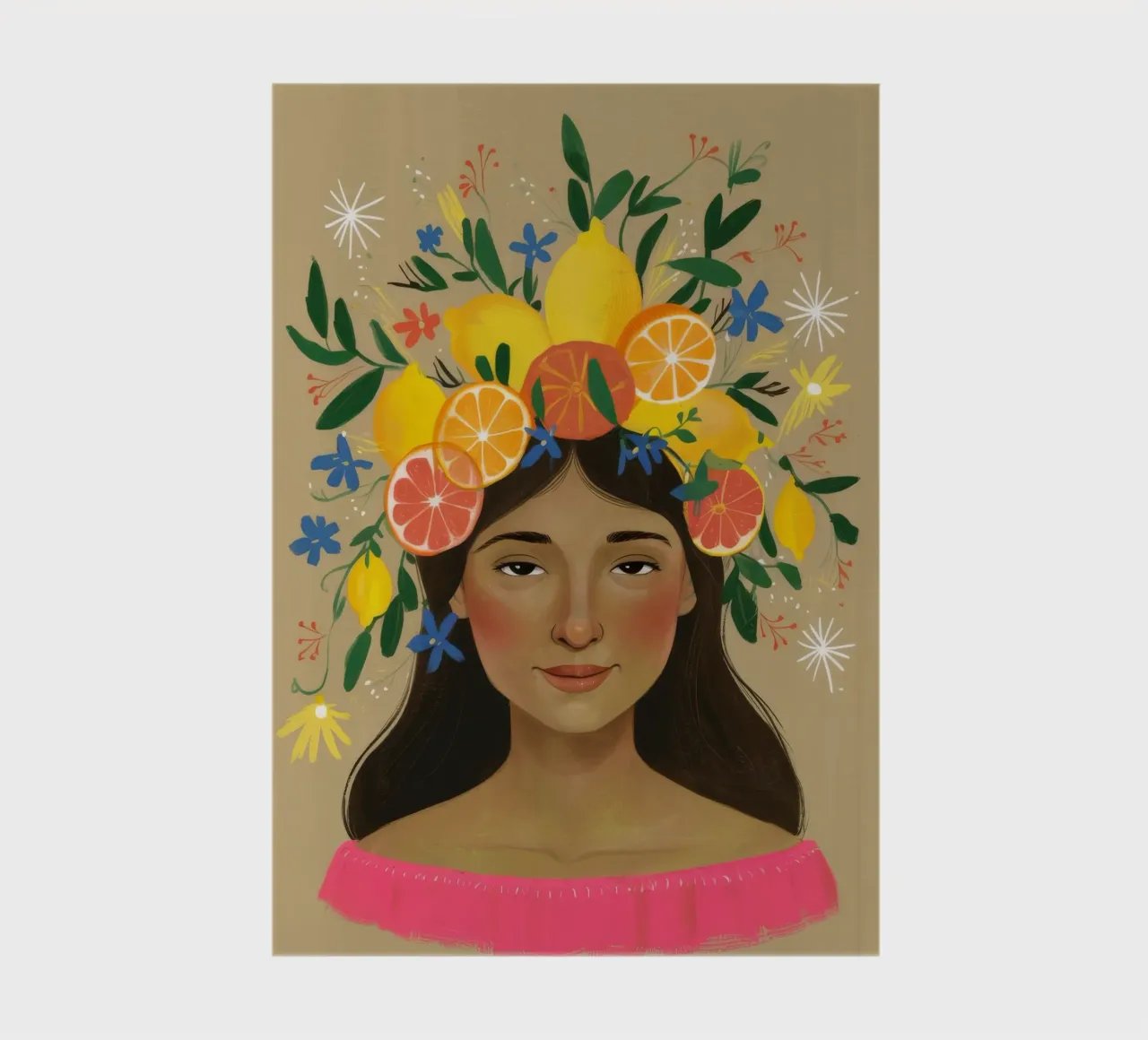 Floral Citrus Crown notebook by Twilight Muse