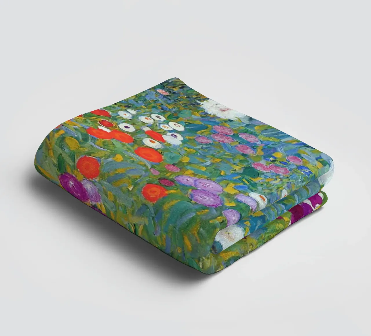 Gustav Klimt - Cottage Garden asciugamano da bagno da apoloprints