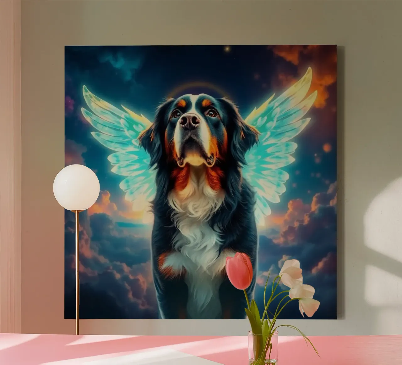 Een engel uit de hemel #73 canvas met Baklijst van Yumis.Beargang.and.Me