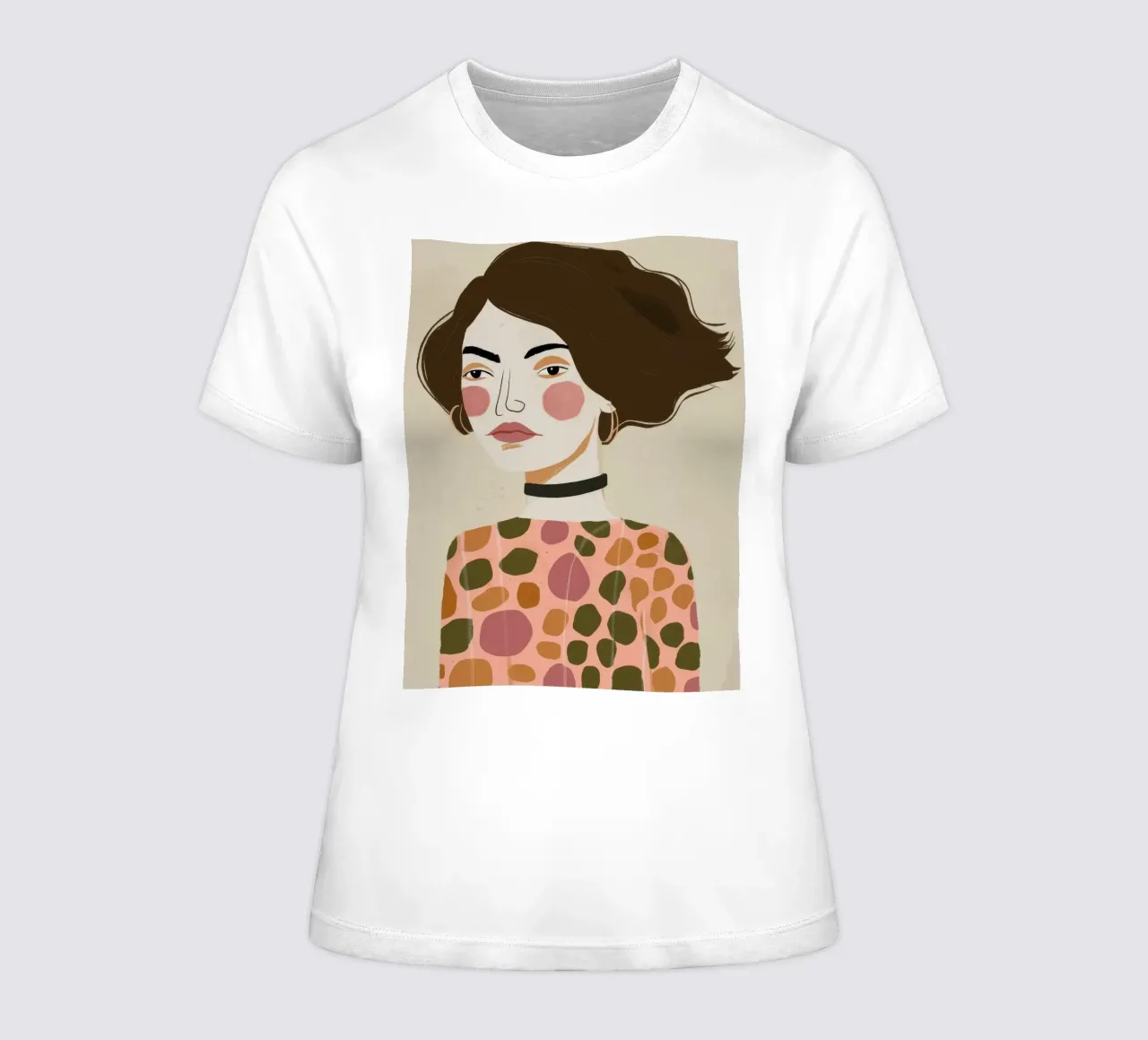Retro Pattern Elegance t-shirt da donna da Twilight Muse