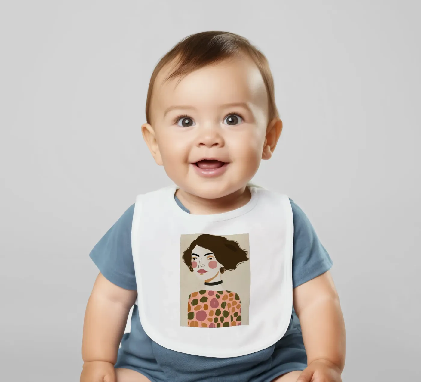 Retro Pattern Elegance baby slabbetje van Twilight Muse