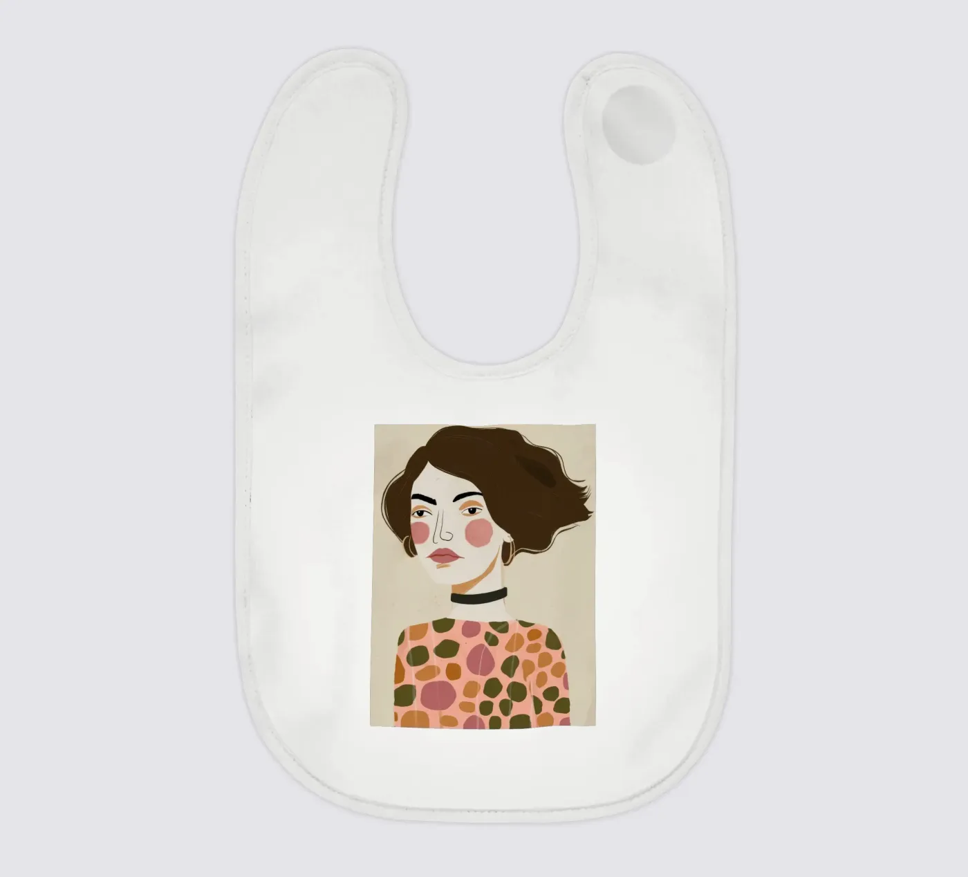 Retro Pattern Elegance baby slabbetje van Twilight Muse