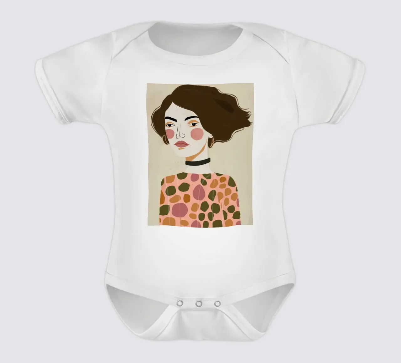 Élégance du motif rétro body bébé de Twilight Muse