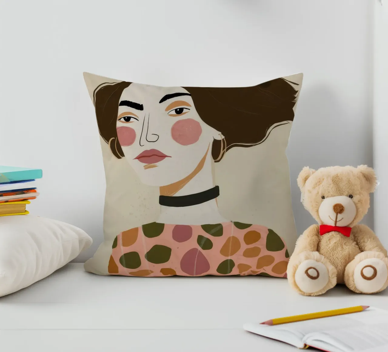 Retro Pattern Elegance cuscino da Twilight Muse