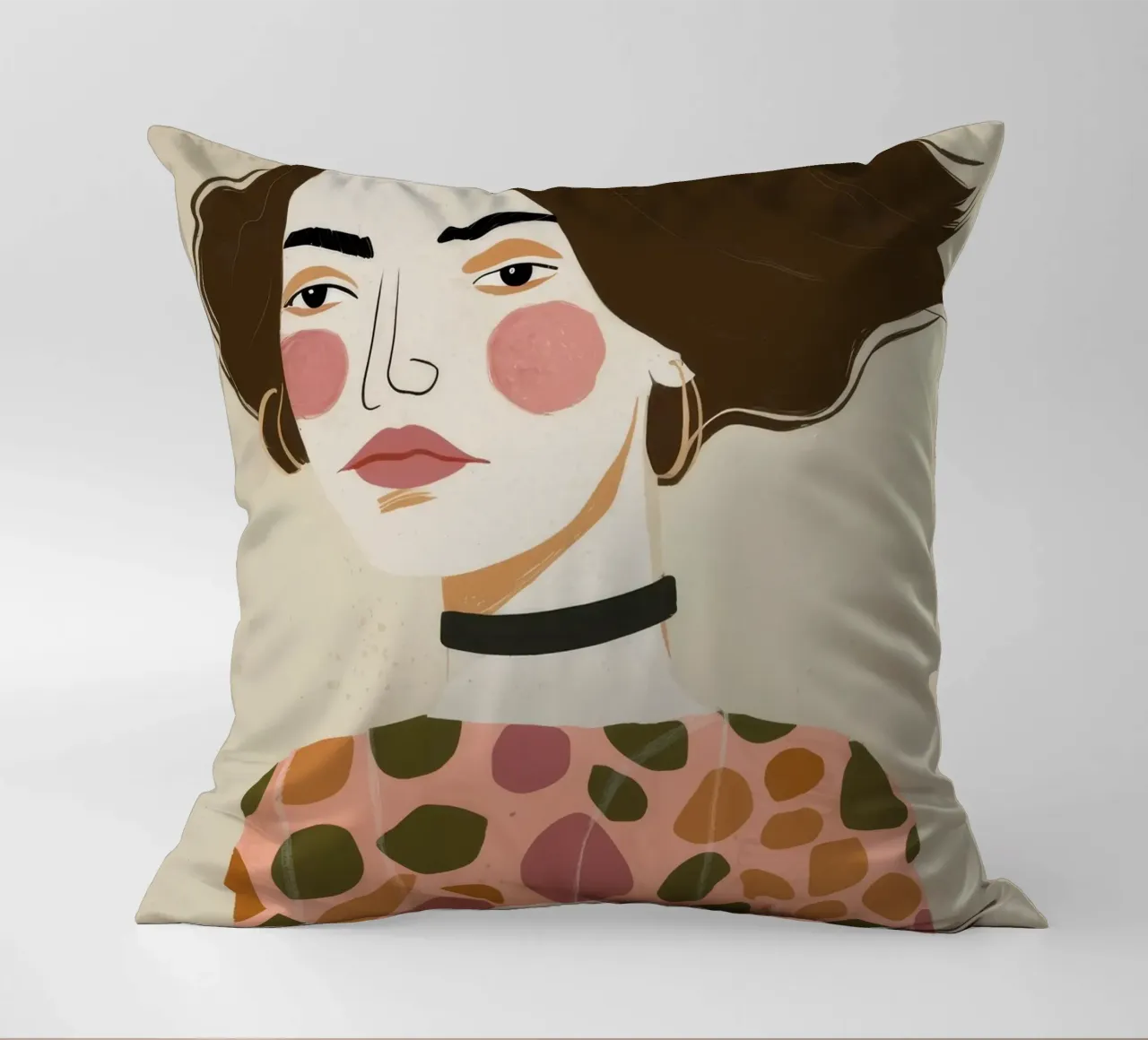 Retro Pattern Elegance cuscino da Twilight Muse