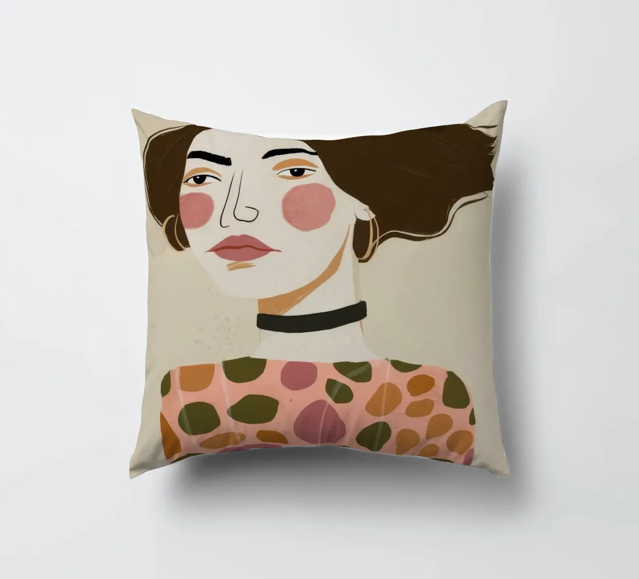 Retro Patroon Elegantie kussen van Twilight Muse