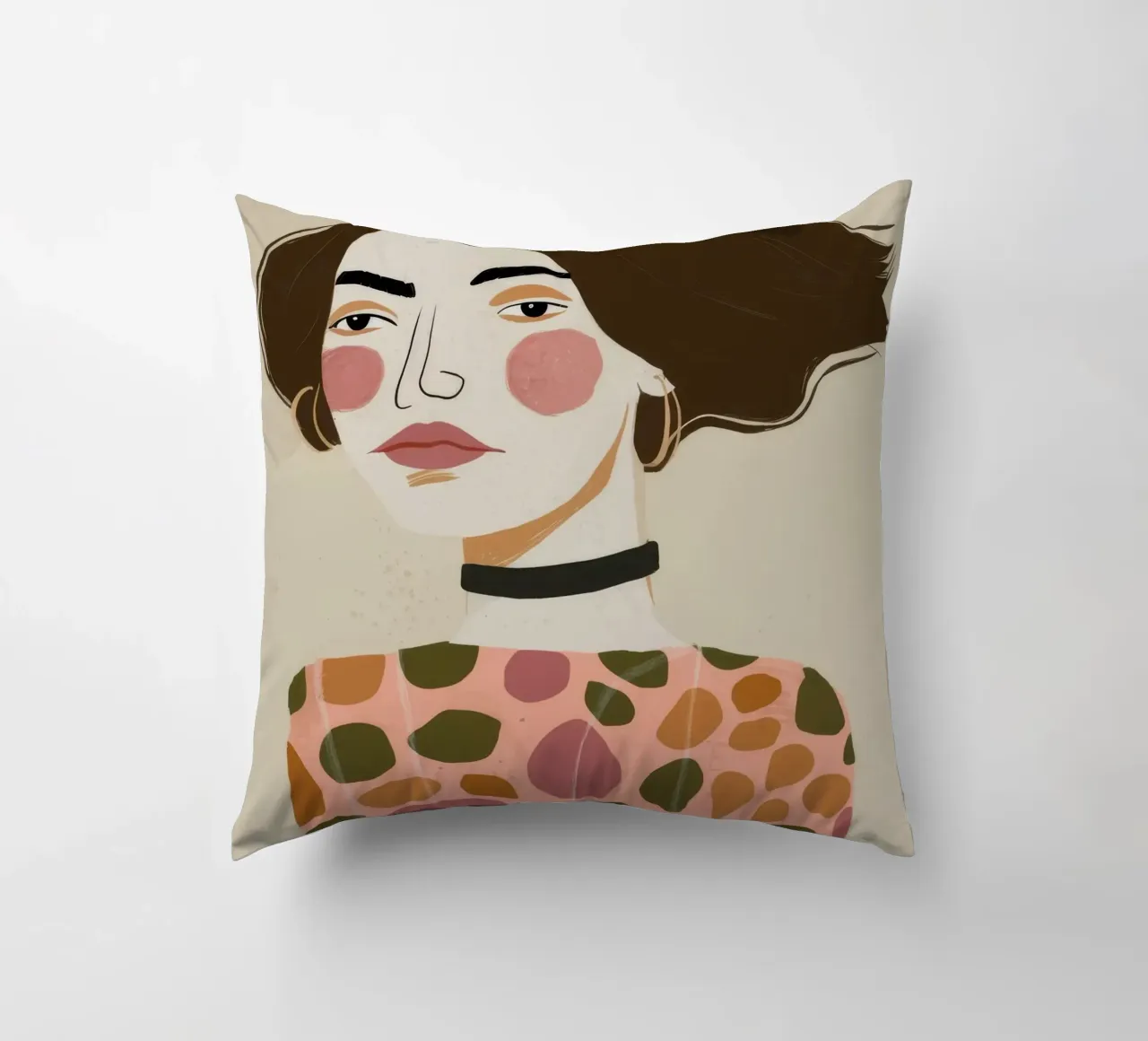 Retro Patroon Elegantie kussen van Twilight Muse