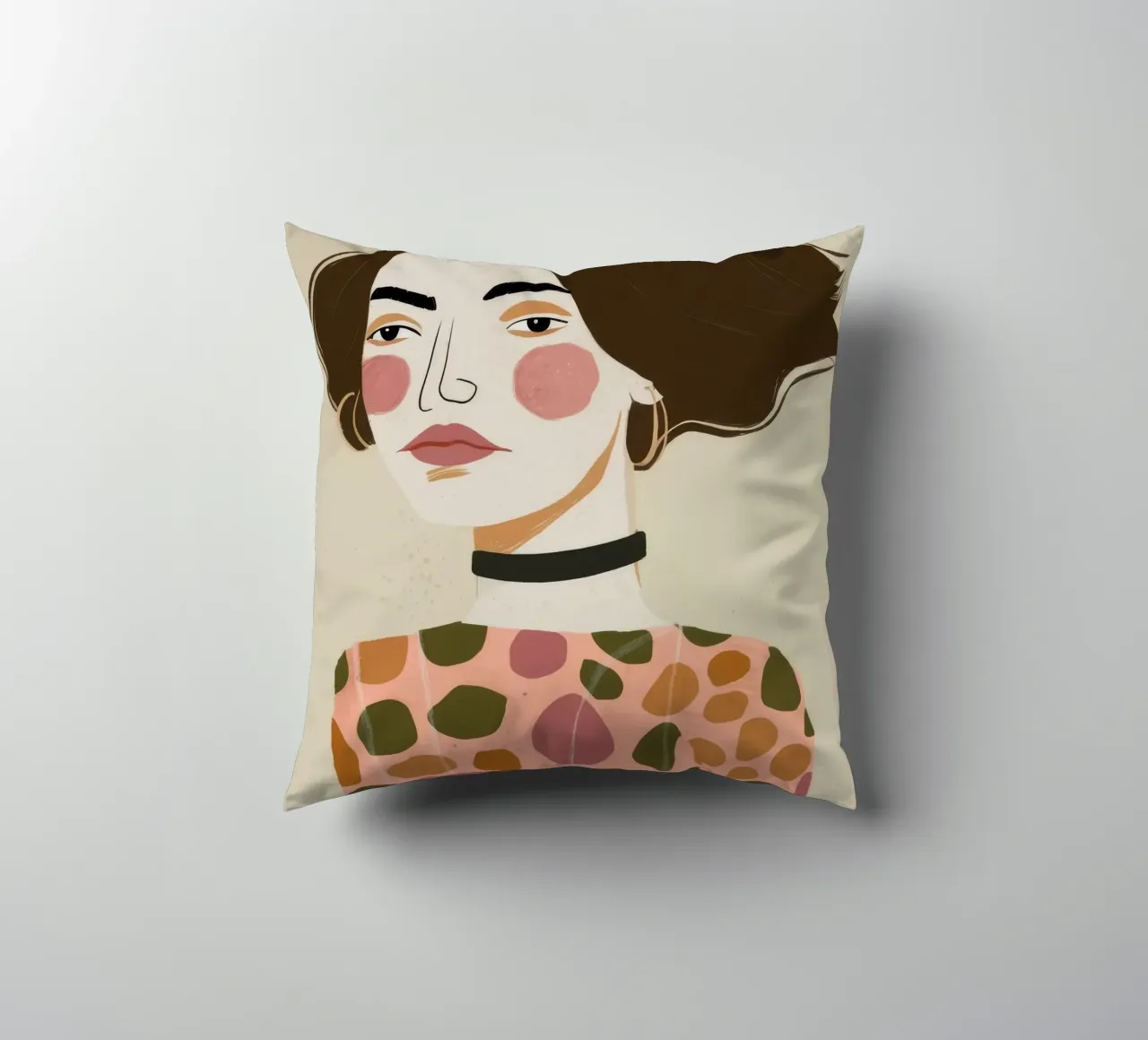 Retro Pattern Elegance cuscino da Twilight Muse