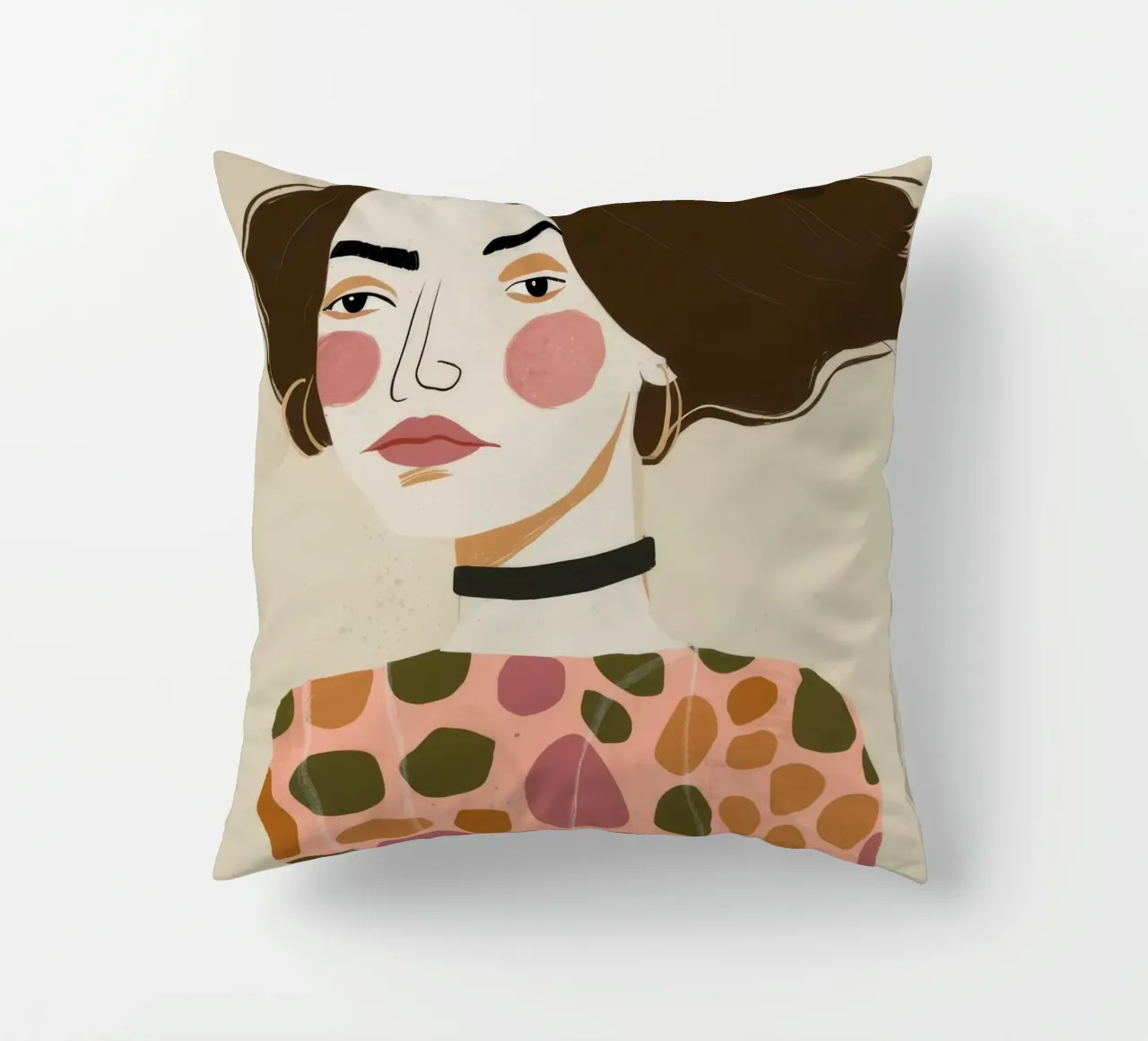 Retro Pattern Elegance cuscino da Twilight Muse