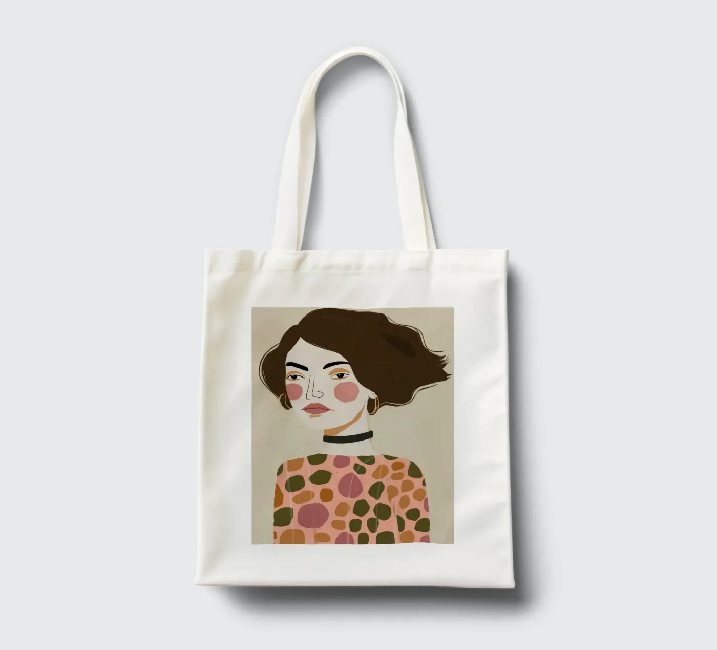 Retro Pattern Elegance borsa in juta da Twilight Muse