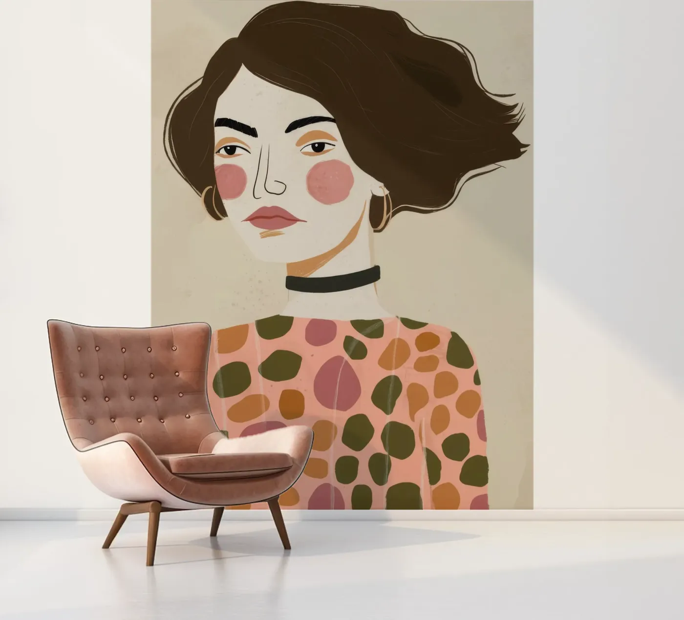 Retro Pattern Elegance fotobehang van Twilight Muse