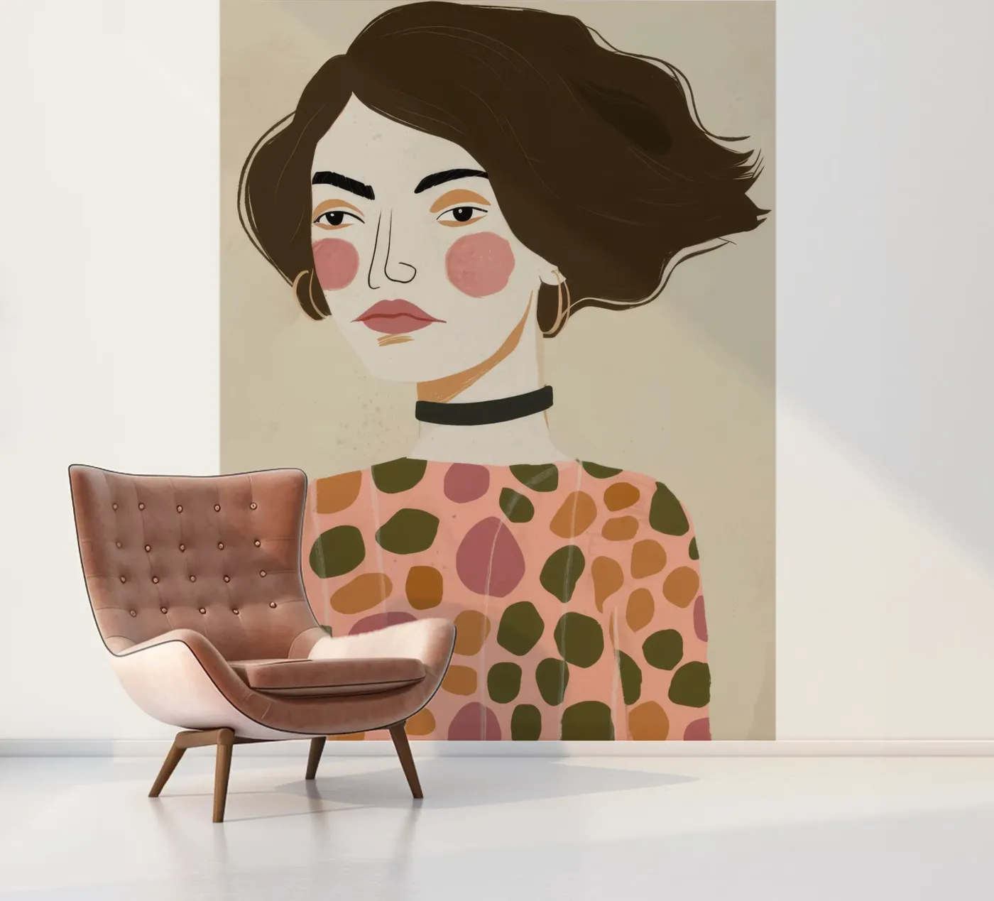 Retro Pattern Elegance fotobehang van Twilight Muse