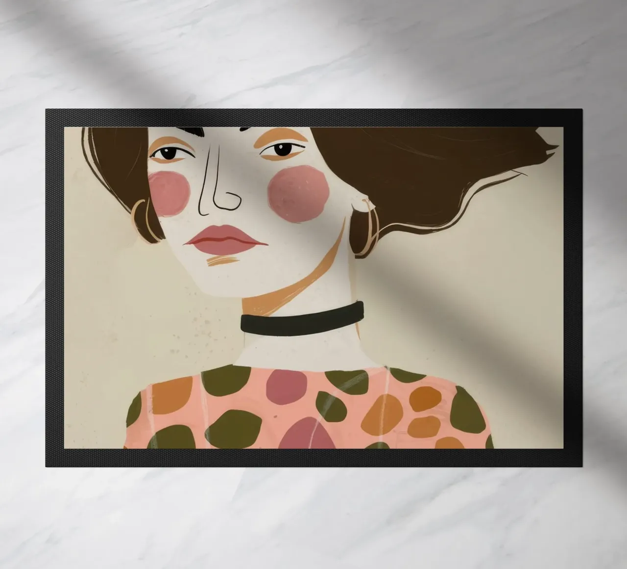 Retro-Muster Eleganz Fußmatte von Twilight Muse