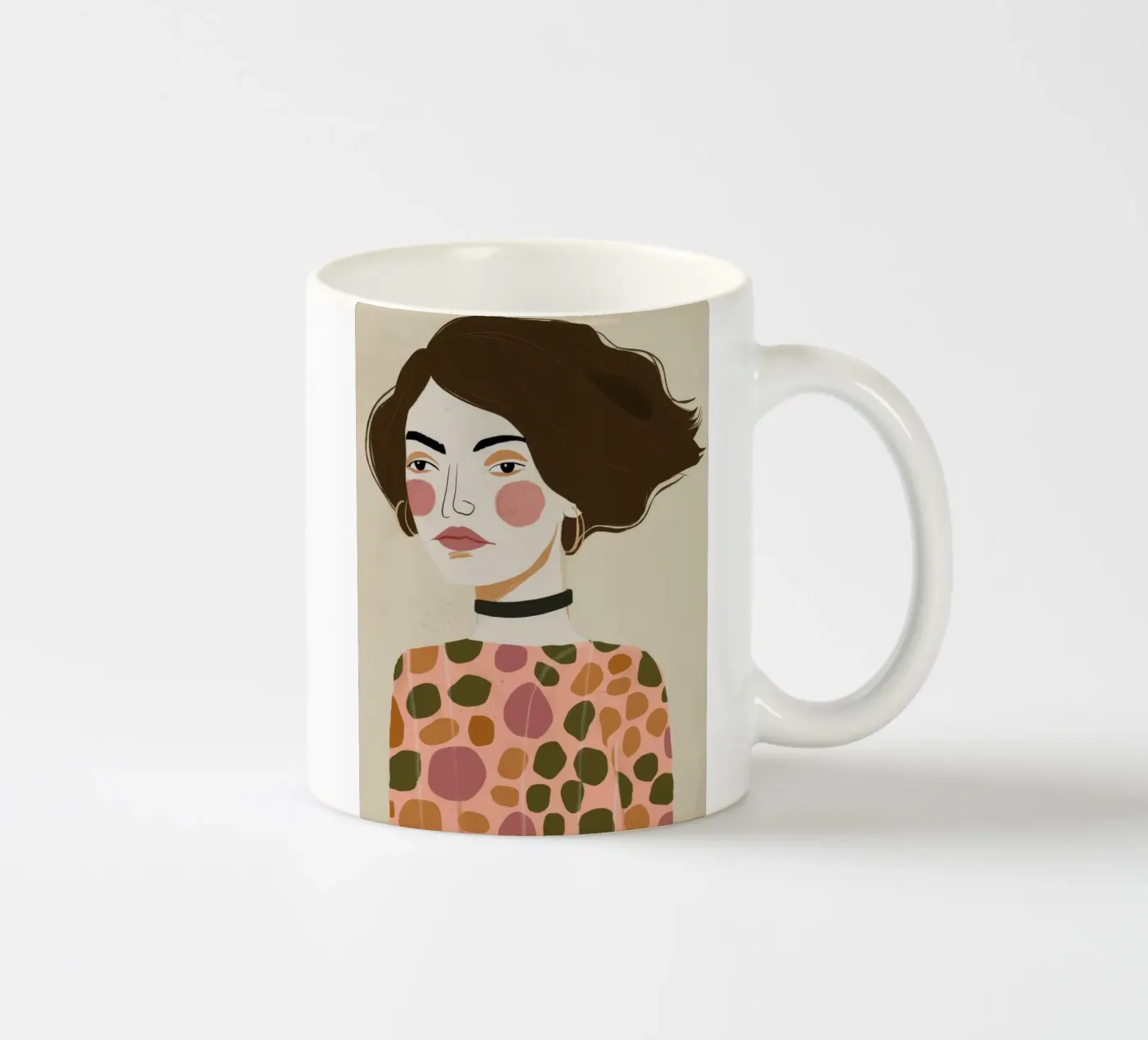 Retro Pattern Elegance ceramic mug by Twilight Muse