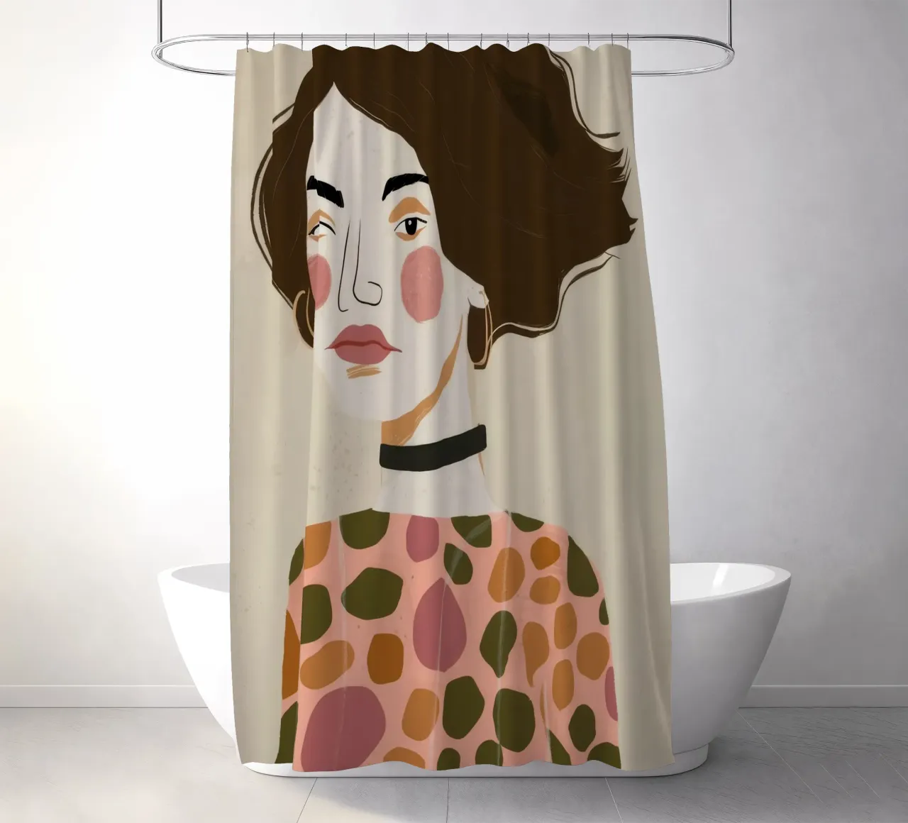 Retro Pattern Elegance tenda da doccia da Twilight Muse