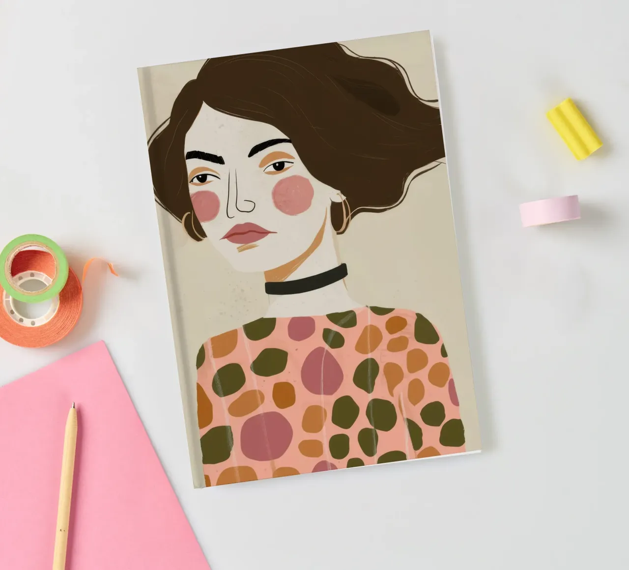 Retro Pattern Elegance notebook by Twilight Muse