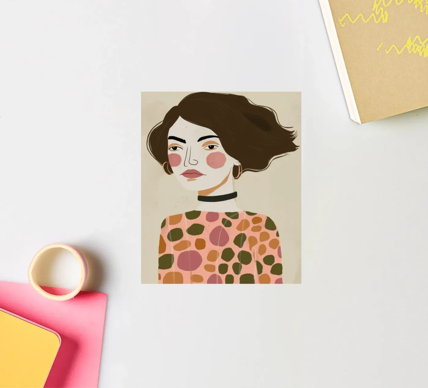 Retro Patroon Elegantie sticker van Twilight Muse