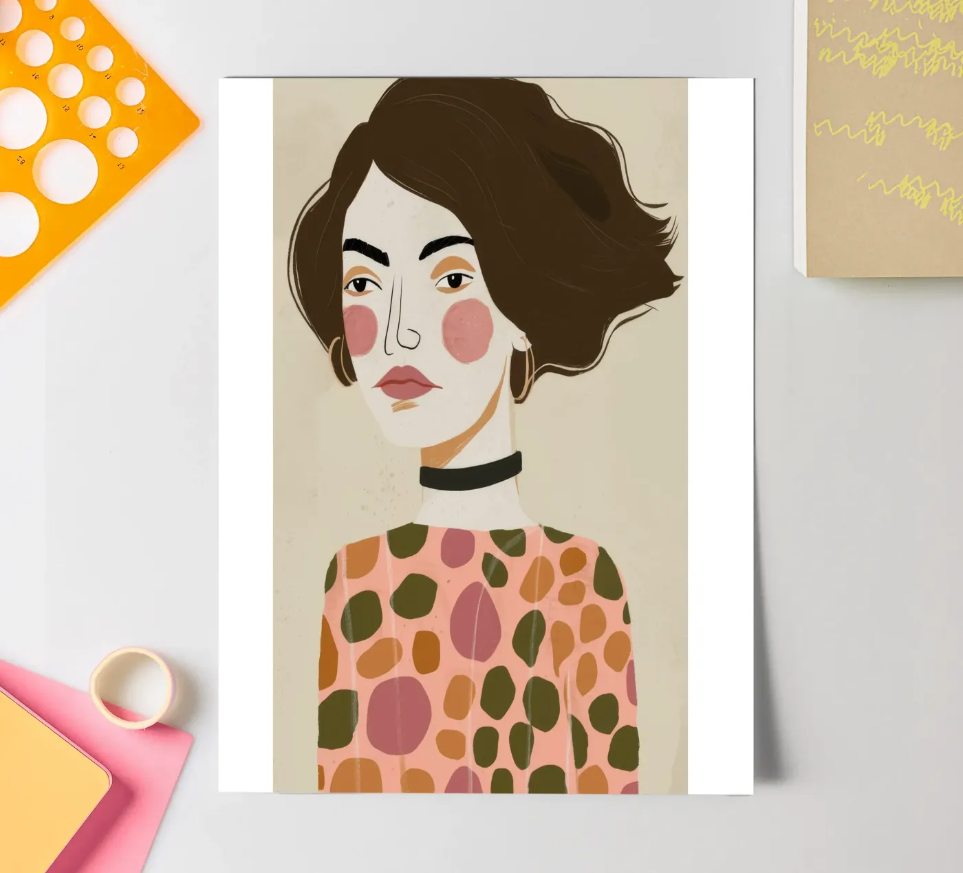 Retro Pattern Elegance Stickerbogen von Twilight Muse