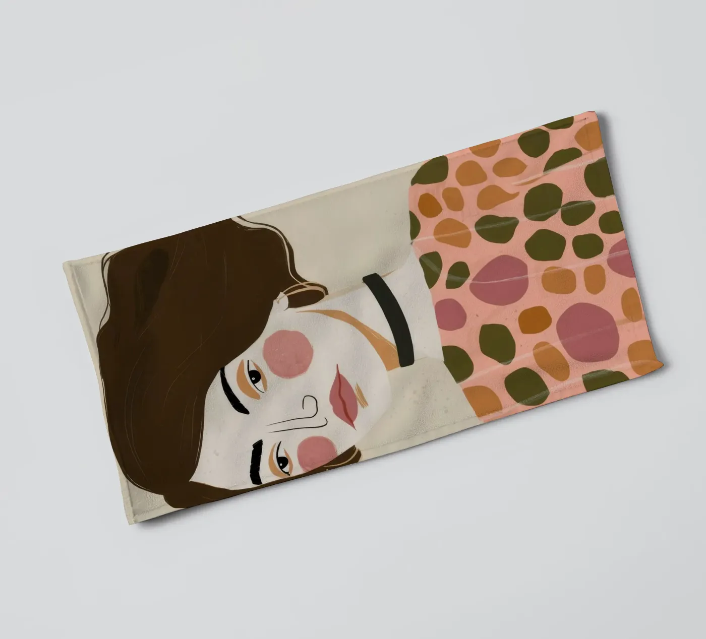 Retro Patroon Elegantie badhanddoek van Twilight Muse