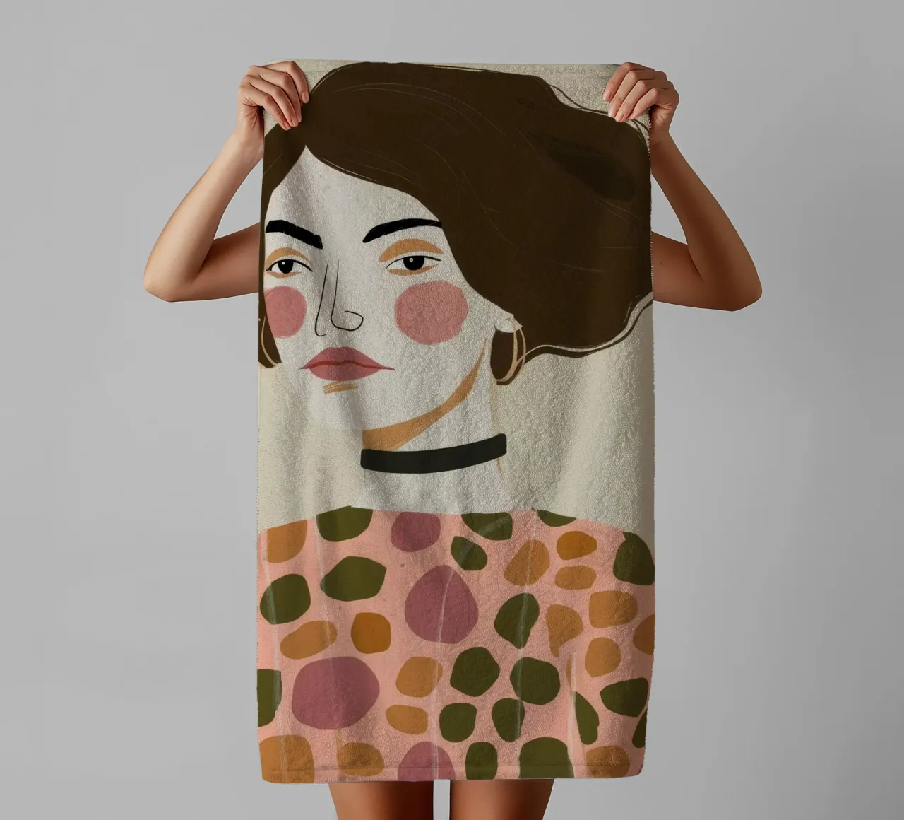 Élégance du motif rétro serviette de bain de Twilight Muse