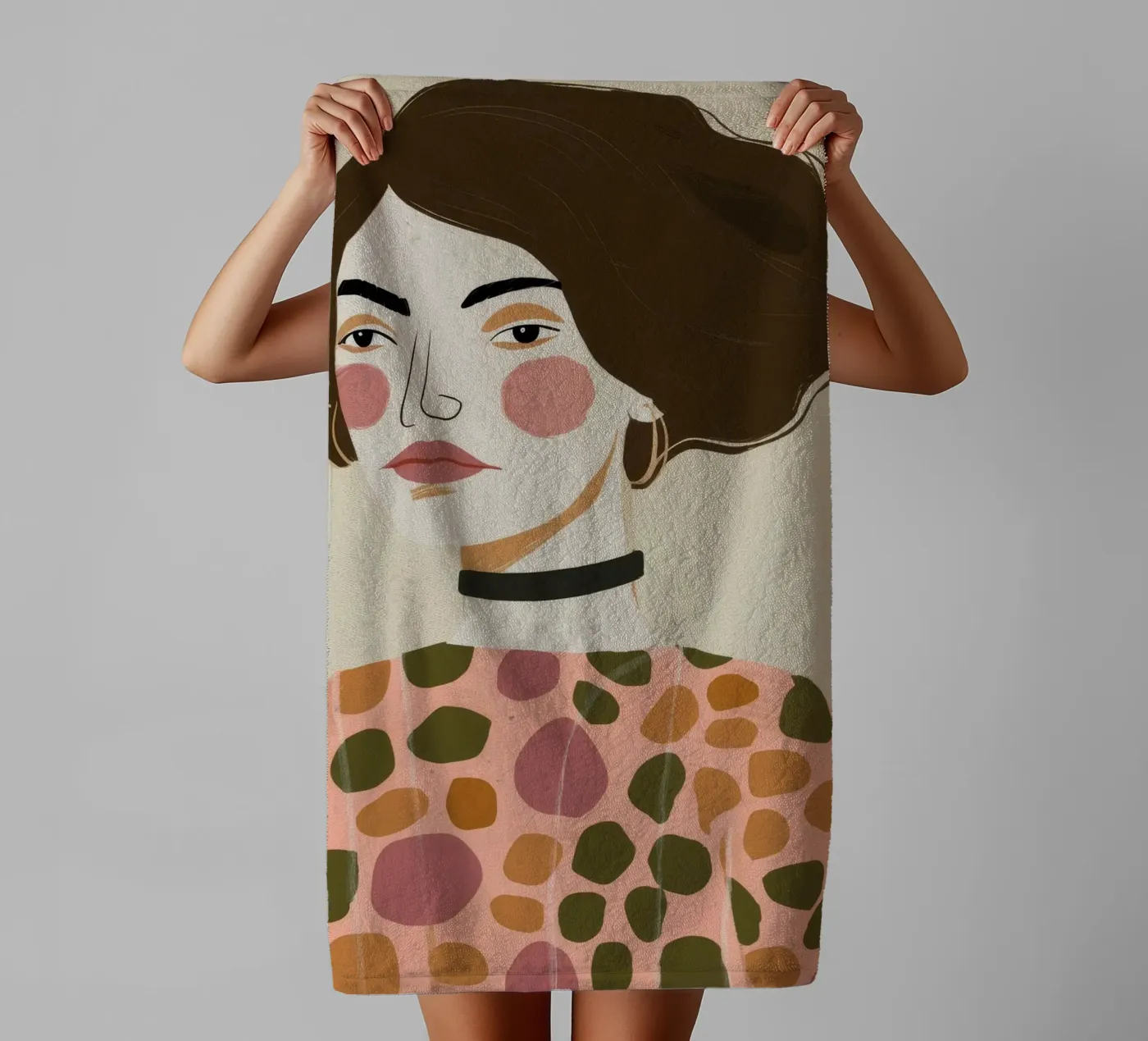 Retro-Muster Eleganz Handtuch von Twilight Muse