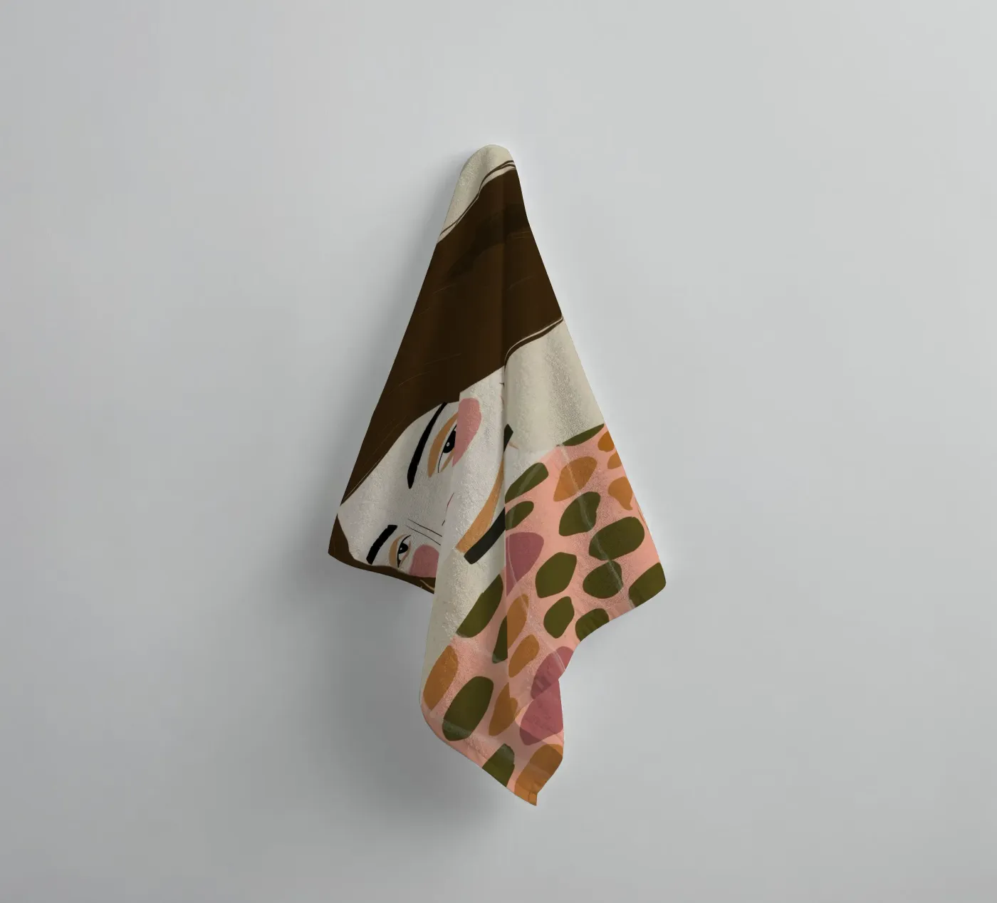 Retro Patroon Elegantie badhanddoek van Twilight Muse