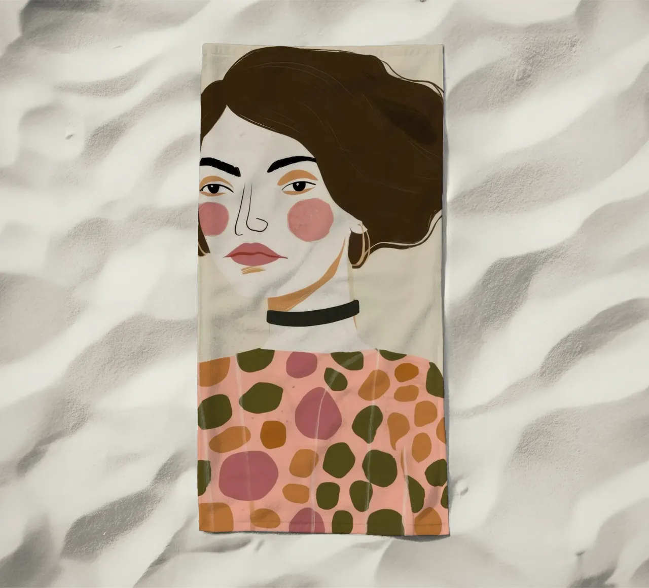Retro Pattern Elegance beach towel by Twilight Muse